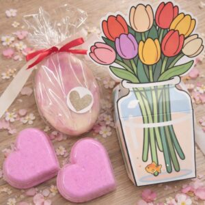Tulipános csomag (szappan+fürdőbomba)