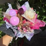 Ajándék csokor – Mandula szappannal és fürdőgolyóval