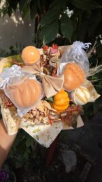 Ajándék csokor – Pumpkinspice latte szappannal és fürdőgolyóval